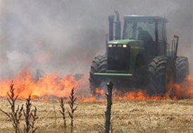 Κίνδυνος για πυρκαγιές και περιβάλλον η καύση σιτοκαλαμιών